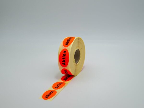 Haftetiketten "Aktion" S01/R, ca. 50x29mm