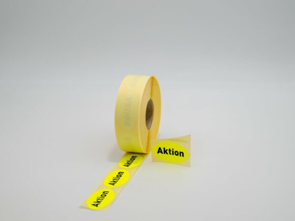 Haftetiketten "Aktion" S02/G, ca. 50x29mm